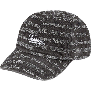 Supreme Multi Type Jacquard Denim 6-Panel Black
