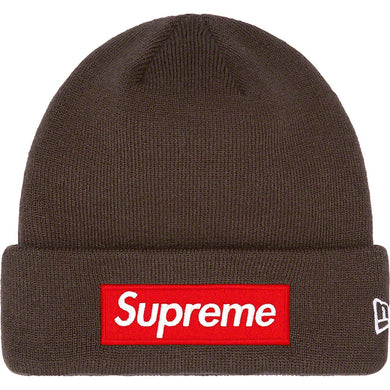 Supreme New Era Box Logo Beanie Brown