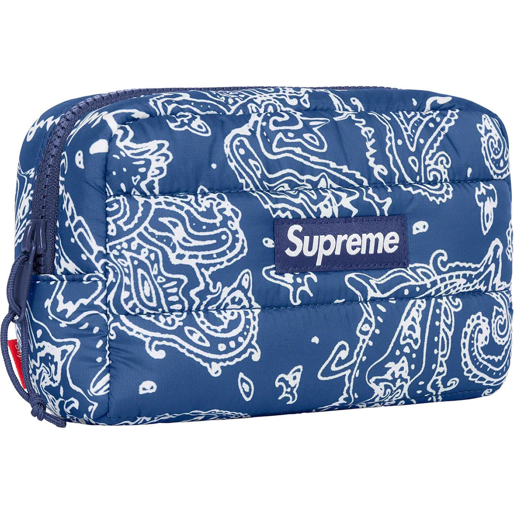 Supreme Puffer Pouch Blue Paisley