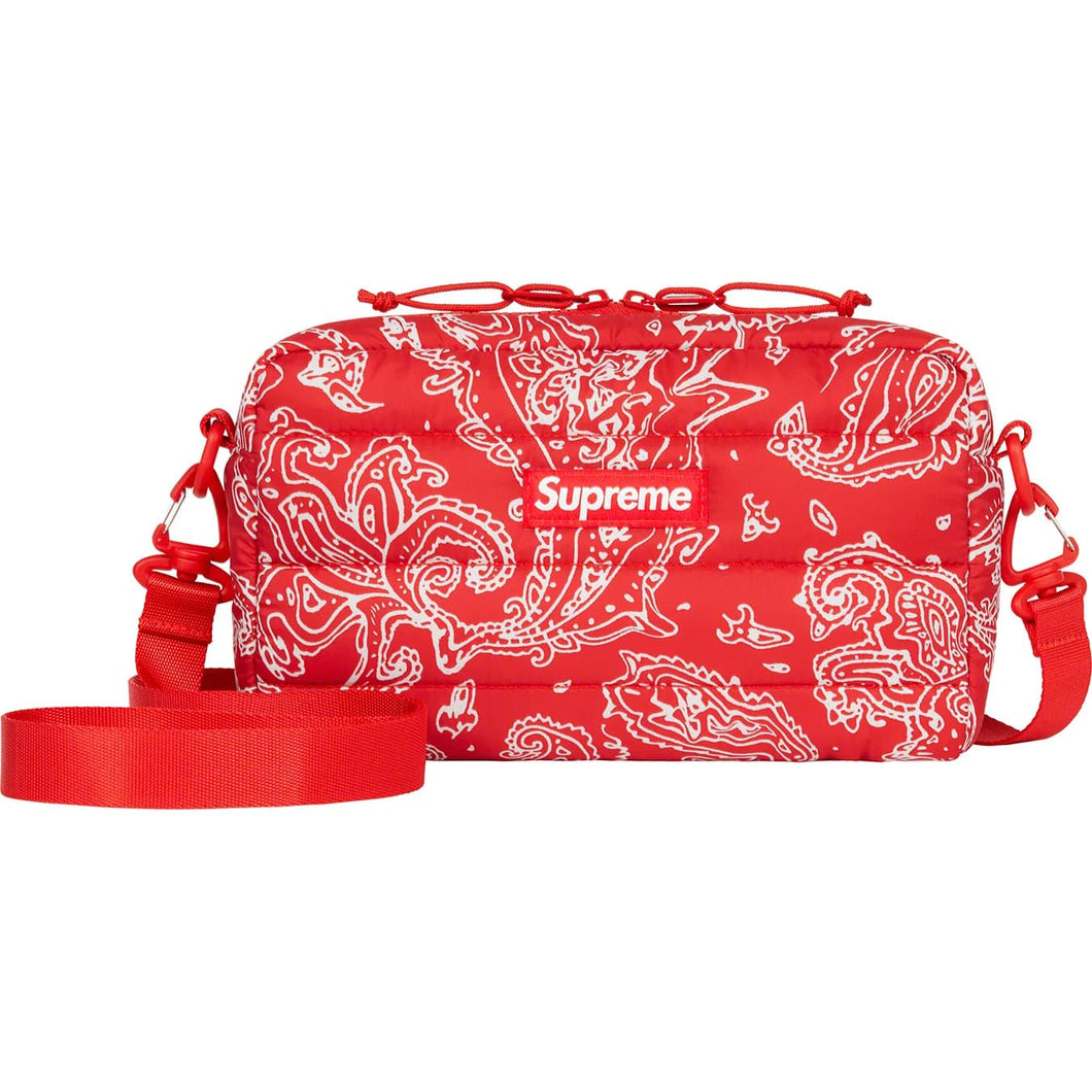 Supreme Puffer Side Bag Red Paisley