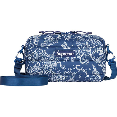 Supreme Puffer Side Bag Blue Paisley