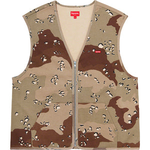 Supreme Zip Up Sweat Vest Camo