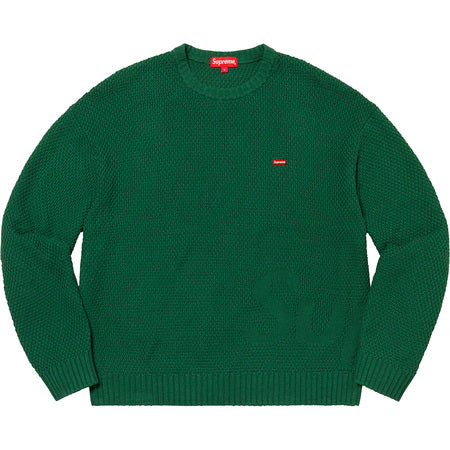 Supreme Textured Small Box Sweater Green