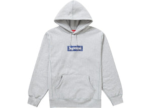 Supreme Bandana Box Logo Hooded Sweatshirt Grey