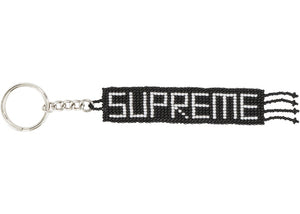 Supreme Beaded Keychain Black