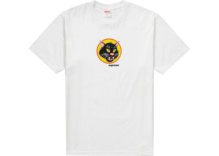 Supreme Black Cat Tee white