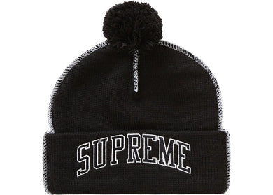 Supreme Contrast Stitch Beanie Black