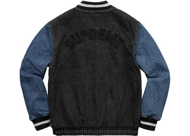 Supreme Denim Varsity Jacket Black