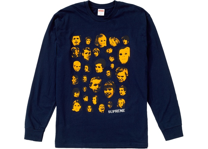 Supreme Faces L/S Tee Navy