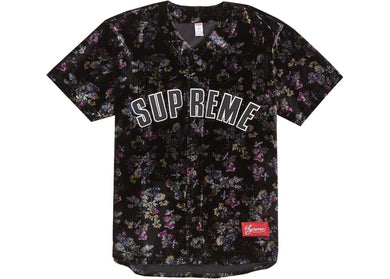 Supreme Floral Baseball Jersey Black