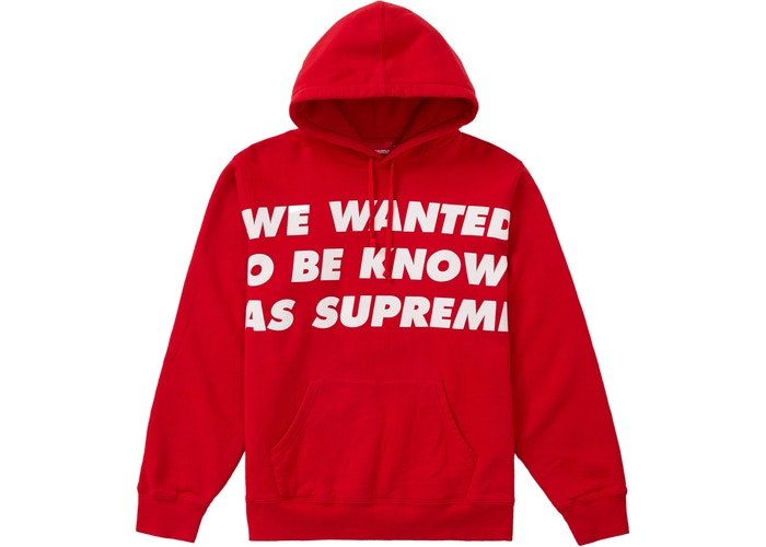 Supreme Known As Hooded Sweatshirt Red