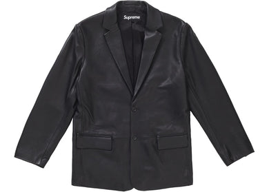 Leather Blazer (Black)