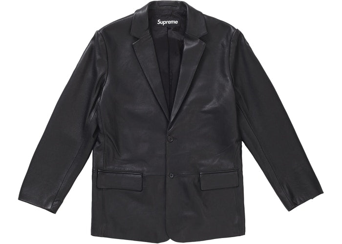 Leather Blazer (Black)