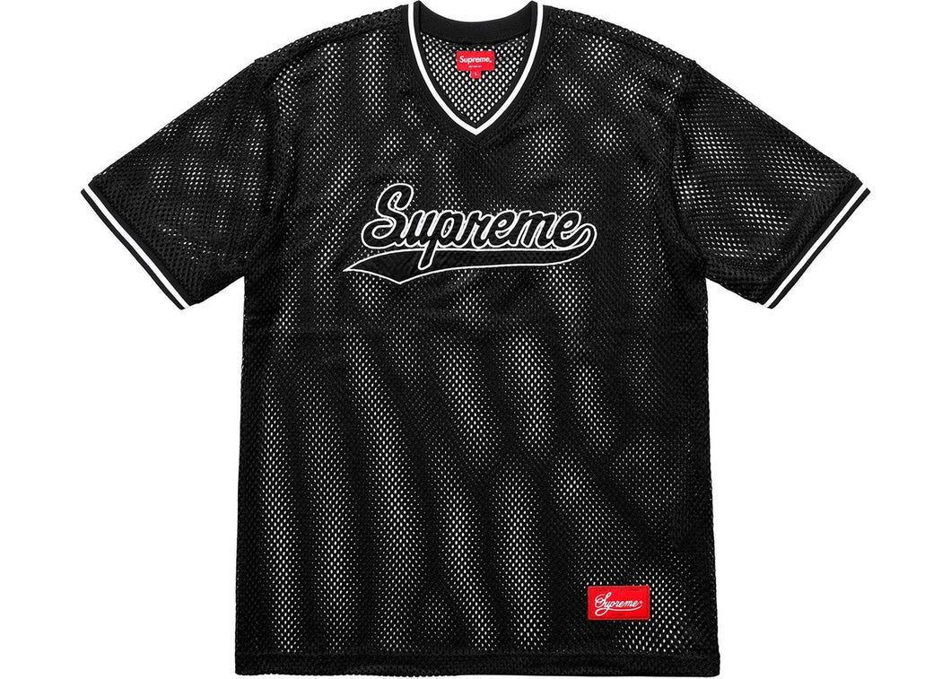 Supreme Mesh Baseball Top Black