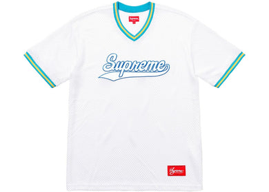 Supreme Mesh Baseball Top White