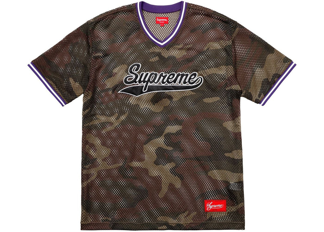 Supreme Mesh Baseball Top Camo