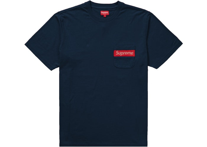 Mesh Stripe Pocket Tee (Navy)