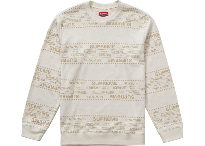Metallic Jacquard Crewneck (White)