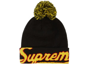 Supreme New Era Script Cuff Beanie Black