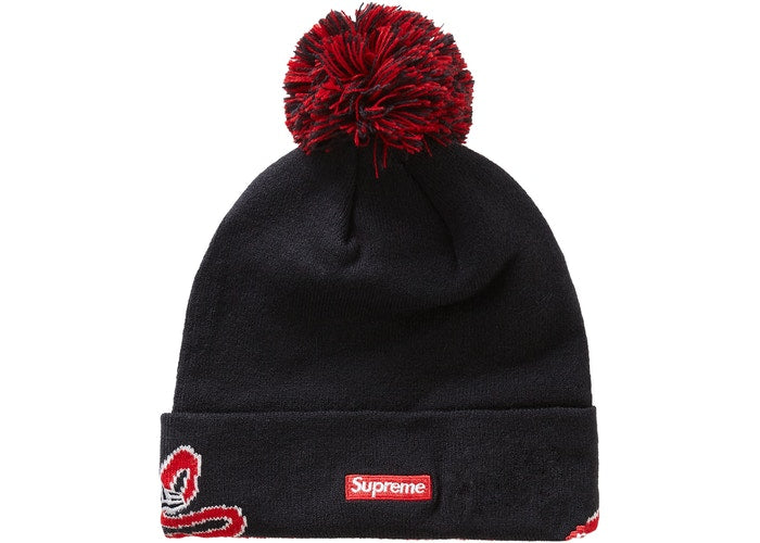 Supreme New Era Script Cuff Beanie Navy