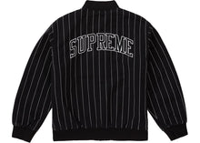 Pinstripe Varsity Jacket (Black)