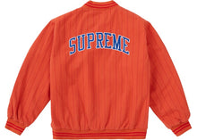 Pinstripe Varsity Jacket (Orange)