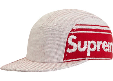 Supreme Raffia Woven Logo Camp Cap White