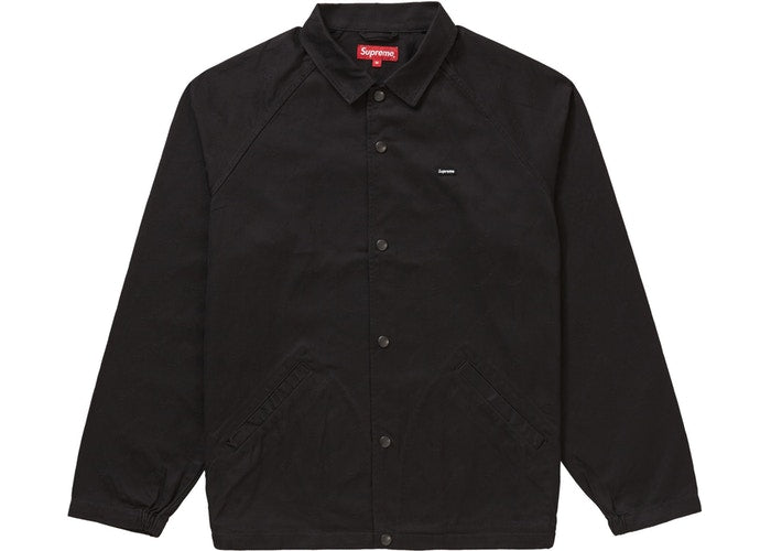 Supreme Snap Front Jacquard Logos Twill Jacket Black