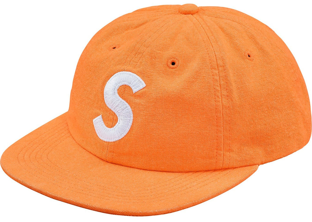 Supreme Washed Chambray S Logo 6-Panel Orange