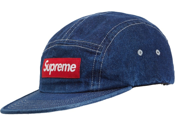 Supreme SS19 Washed Chino Twill Camp Cap (Denim)