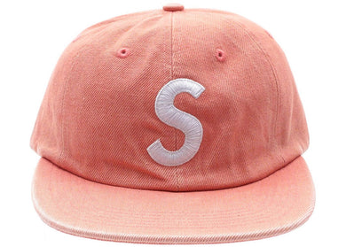 Supreme washed denim s logo 6 panel pink