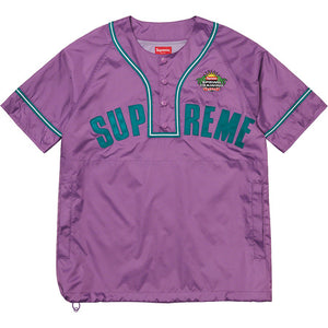 Supreme Snap-Off Sleeve L/S Baseball Top Purple