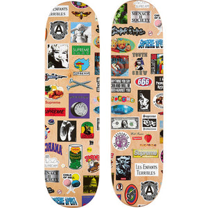 Supreme Stickers Skateboard Natural