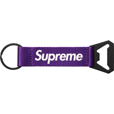 Supreme Bottle Opener Webbing Keychain Purple