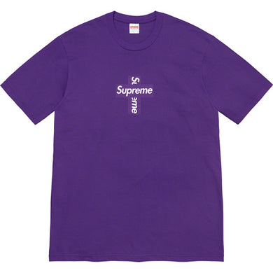 Supreme Cross Box Logo Tee purple