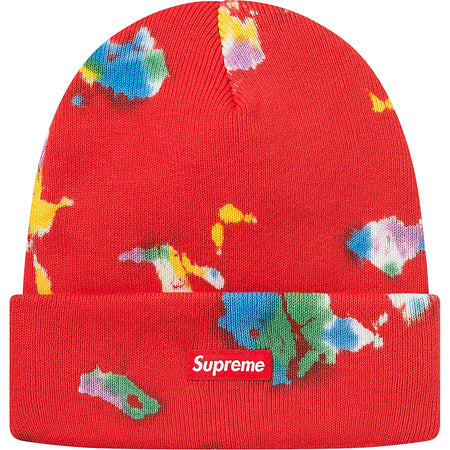 Supreme Splatter Dyed Beanie Red