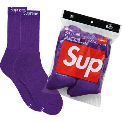 Supreme Hanes Crew Socks (4 Pack)