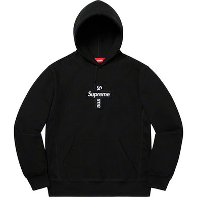 Supreme Cross Box Logo Hooded Sweater Black