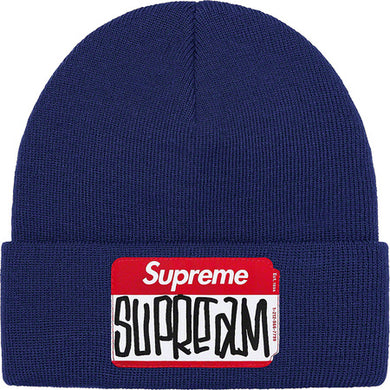 Supreme Gonz Nametag Beanie Navy