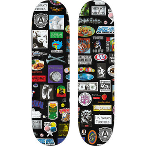 Supreme Stickers Skateboard Black