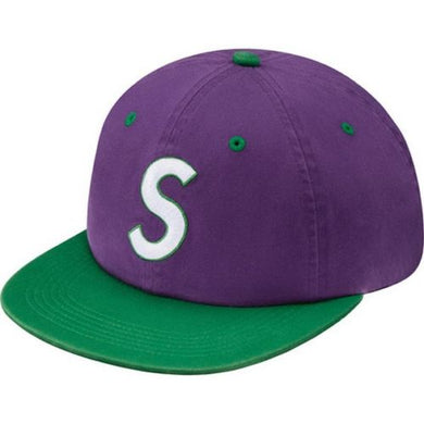 Supreme washed s logo 6 panel purple