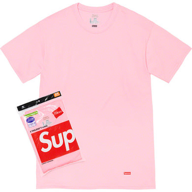 Supreme Hanes Tagless Tees (2 Pack) Pink