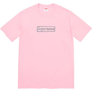 Supreme Kaws Chalk Logo Tee Pink